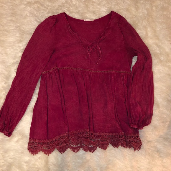 Altar’d state peasant top, deep pink - Picture 2 of 3